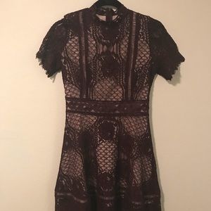 Lace Burgundy Dress